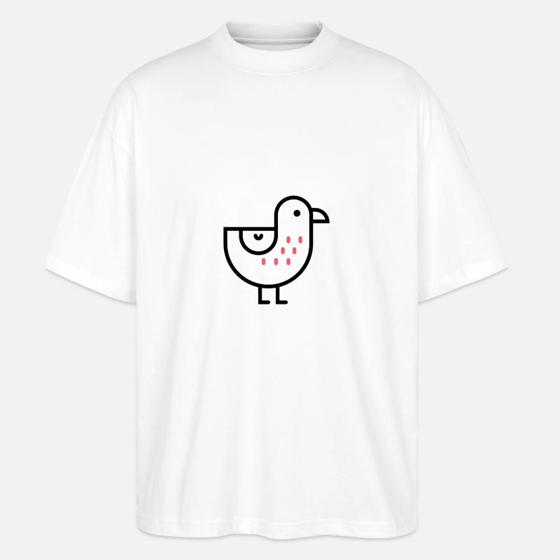 Süßer Vogel - Stanley/Stella Oversized Unisex Bio T-Shirt Blaster 2.0 - Weiß
