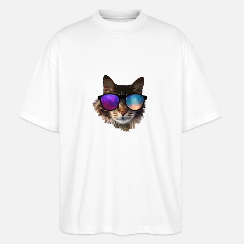 chat - T-shirt bio Blaster 2.0 coupe oversize Stanley/Stella Unisexe - blanc