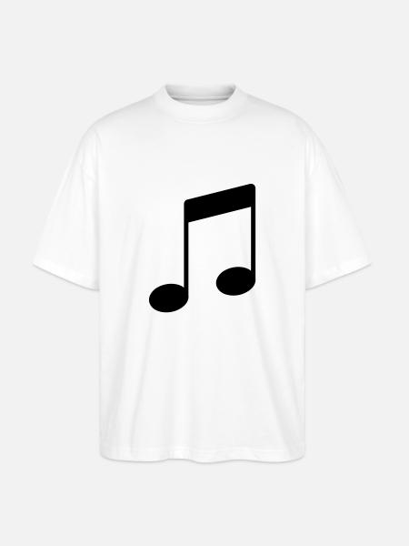 note_icon - Stanley/Stella Oversized Unisex Organic T-shirt Blaster 2.0 - white