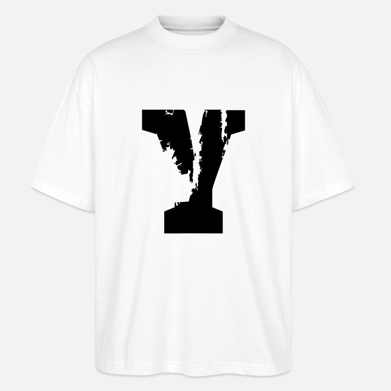 Y - Buchstabe - Stanley/Stella Oversized Unisex Bio T-Shirt Blaster 2.0 - Weiß