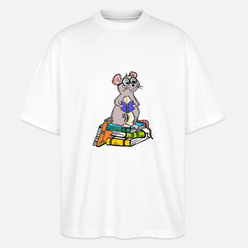 Book Nerd - Leseratte - Stanley/Stella Oversized Unisex Bio T-Shirt Blaster 2.0 - Weiß