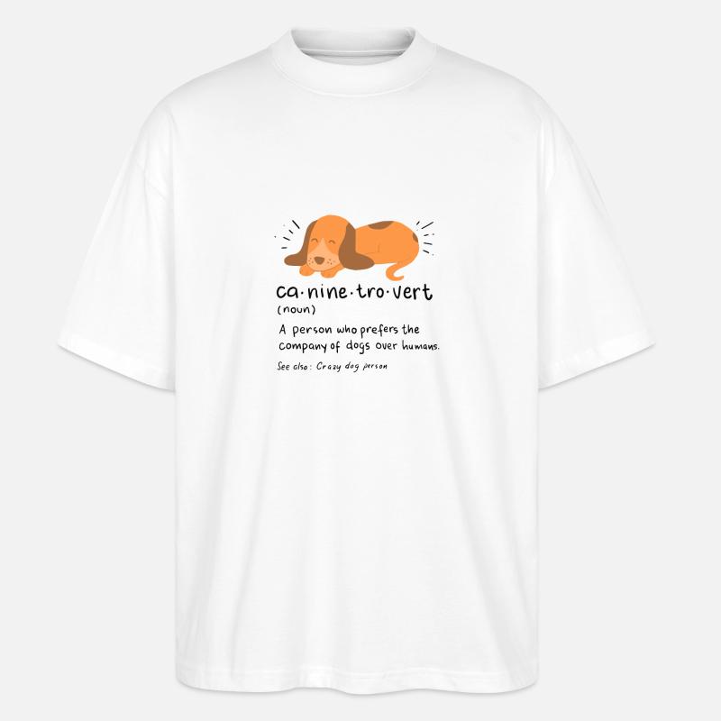Introvertiert Geschenk Introvert Unsozial - Stanley/Stella Oversized Unisex Bio T-Shirt Blaster 2.0 - Weiß