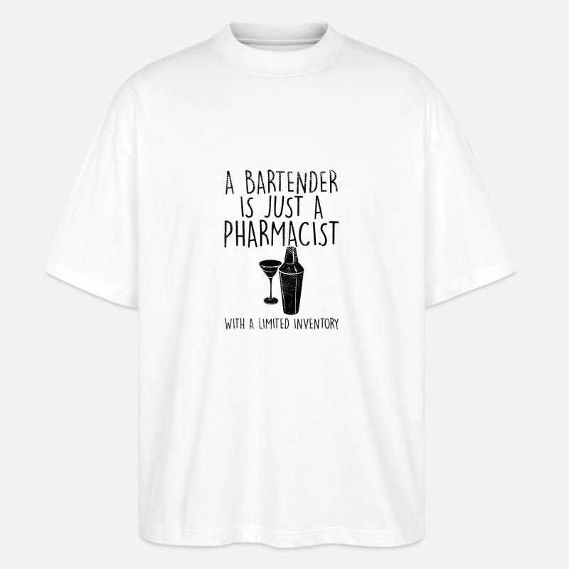 Bartender - Stanley/Stella Oversized Unisex Organic T-shirt Blaster 2.0 - white