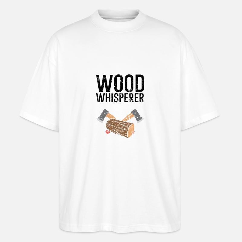 Holzfäller Waldarbeiter Geschenk - Stanley/Stella Oversized Unisex Bio T-Shirt Blaster 2.0 - Weiß