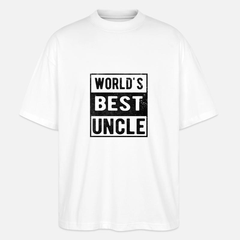 Welt bester Onkel - Stanley/Stella Oversized Unisex Bio T-Shirt Blaster 2.0 - Weiß