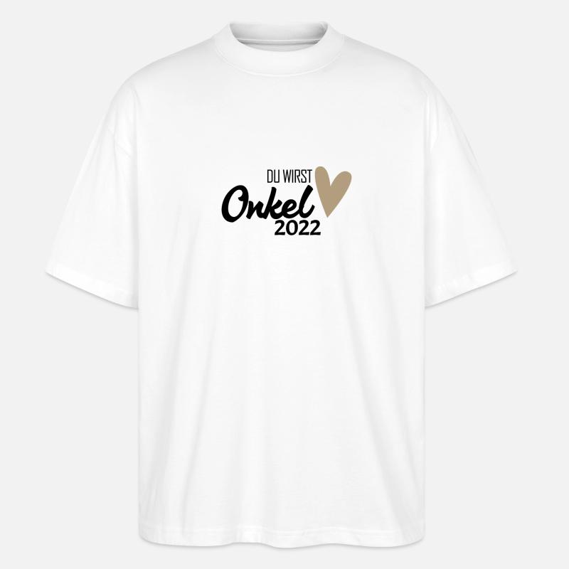 Onkel 2022 - Onkel werden - Stanley/Stella Oversized Unisex Bio T-Shirt Blaster 2.0 - Weiß