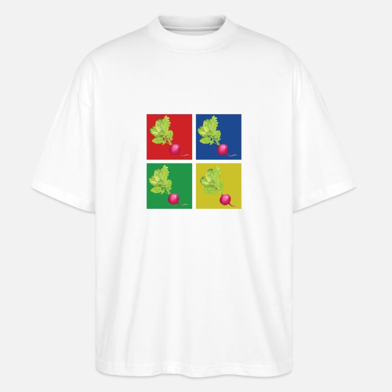 Team Radieschen - Stanley/Stella Oversized Unisex Bio T-Shirt Blaster 2.0 - Weiß