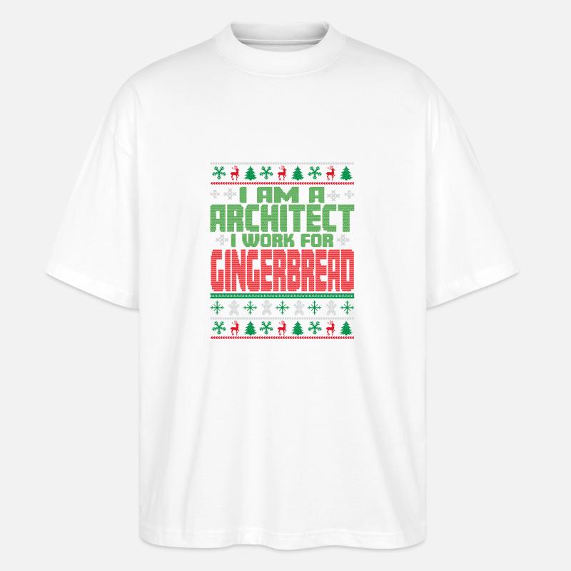 Dicton de Noël de l’architecte - T-shirt bio Blaster 2.0 coupe oversize Stanley/Stella Unisexe - blanc