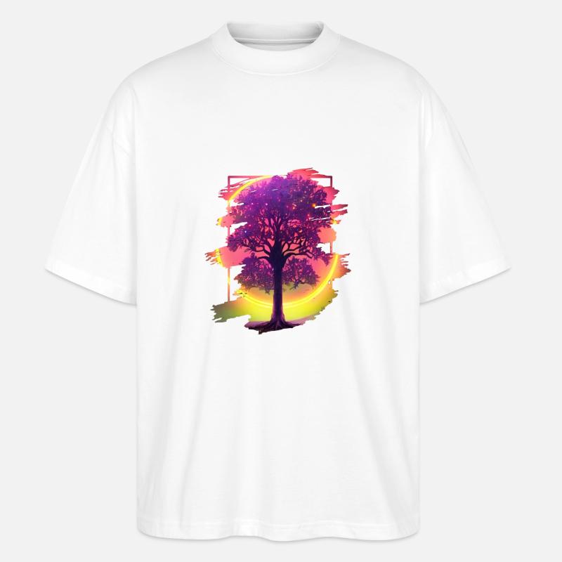 Lebensbaum - Stanley/Stella Oversized Unisex Bio T-Shirt Blaster 2.0 - Weiß