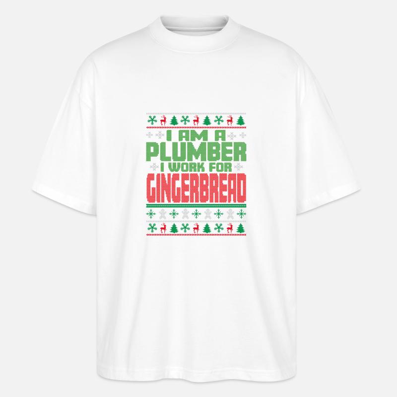 Citation de Noël du plombier - T-shirt bio Blaster 2.0 coupe oversize Stanley/Stella Unisexe - blanc