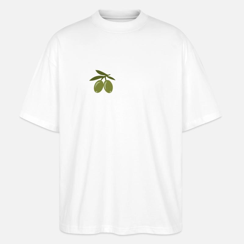 Oliven - Stanley/Stella Oversized Unisex Bio T-Shirt Blaster 2.0 - Weiß