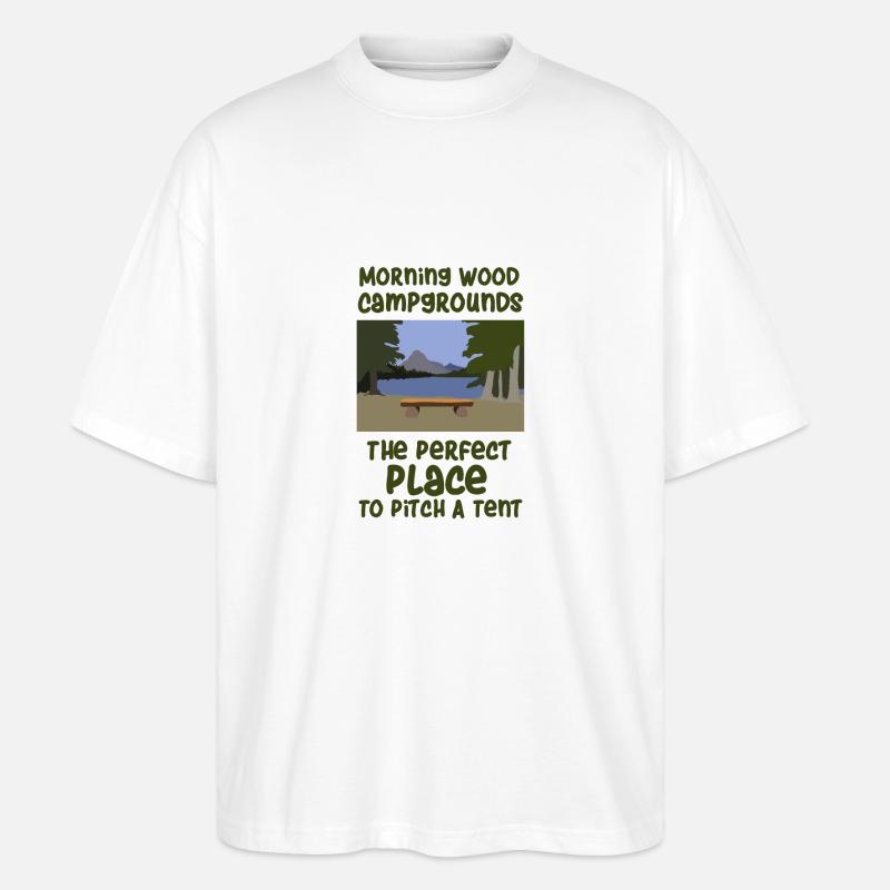 Camping slogan camping - T-shirt bio Blaster 2.0 coupe oversize Stanley/Stella Unisexe - blanc