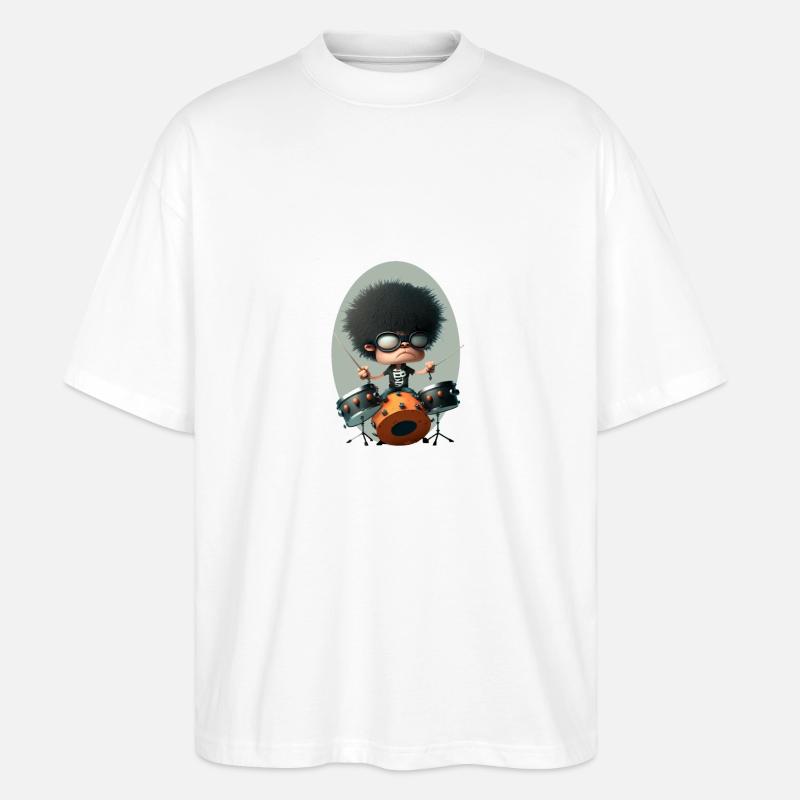 Drummer Boy - Stanley/Stella Oversized Unisex Bio T-Shirt Blaster 2.0 - Weiß