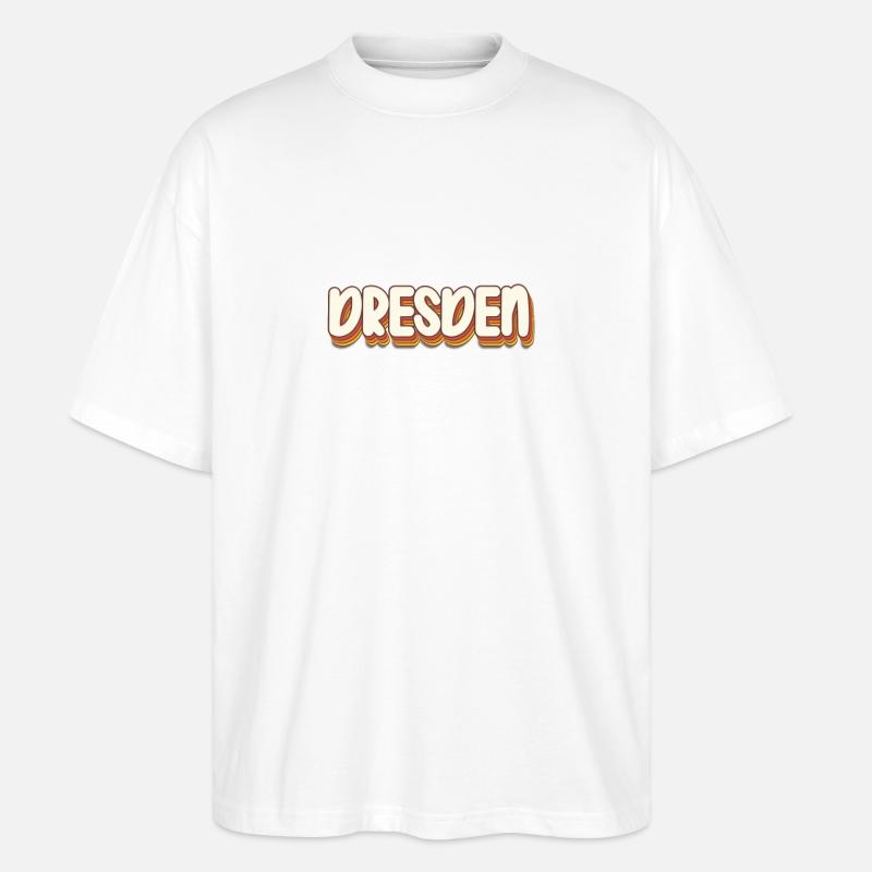 Dresdnerin Dresdner Dresden - Stanley/Stella Oversized Unisex Organic T-shirt Blaster 2.0 - white