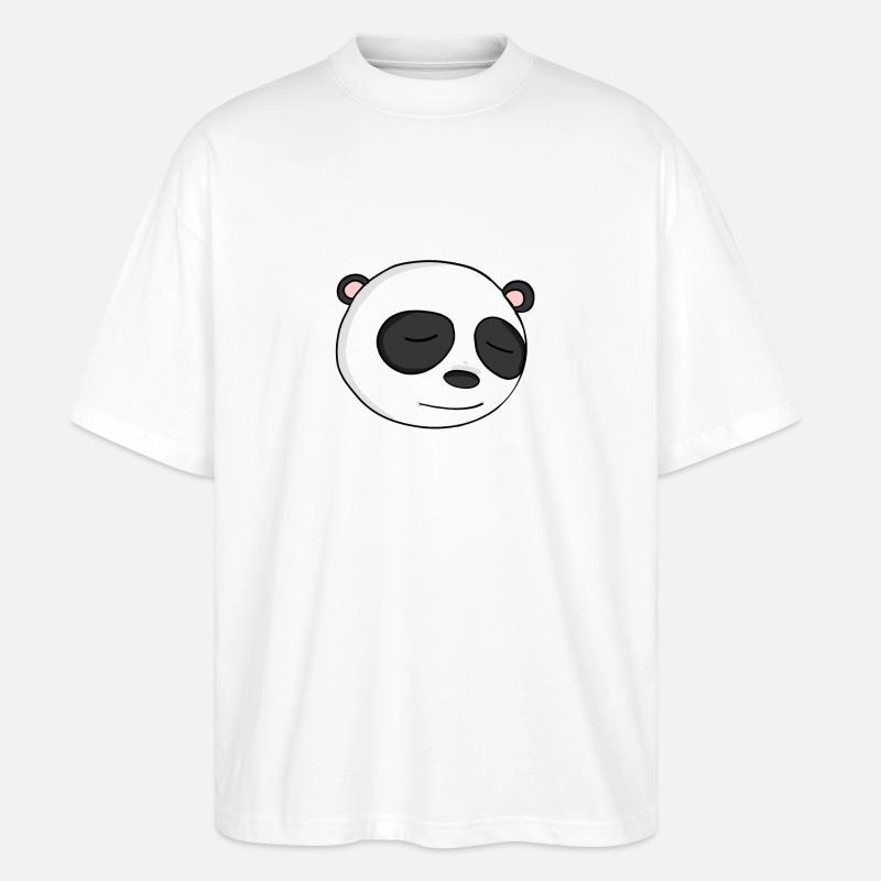 Panda Kopf - Stanley/Stella Oversized Unisex Bio T-Shirt Blaster 2.0 - Weiß