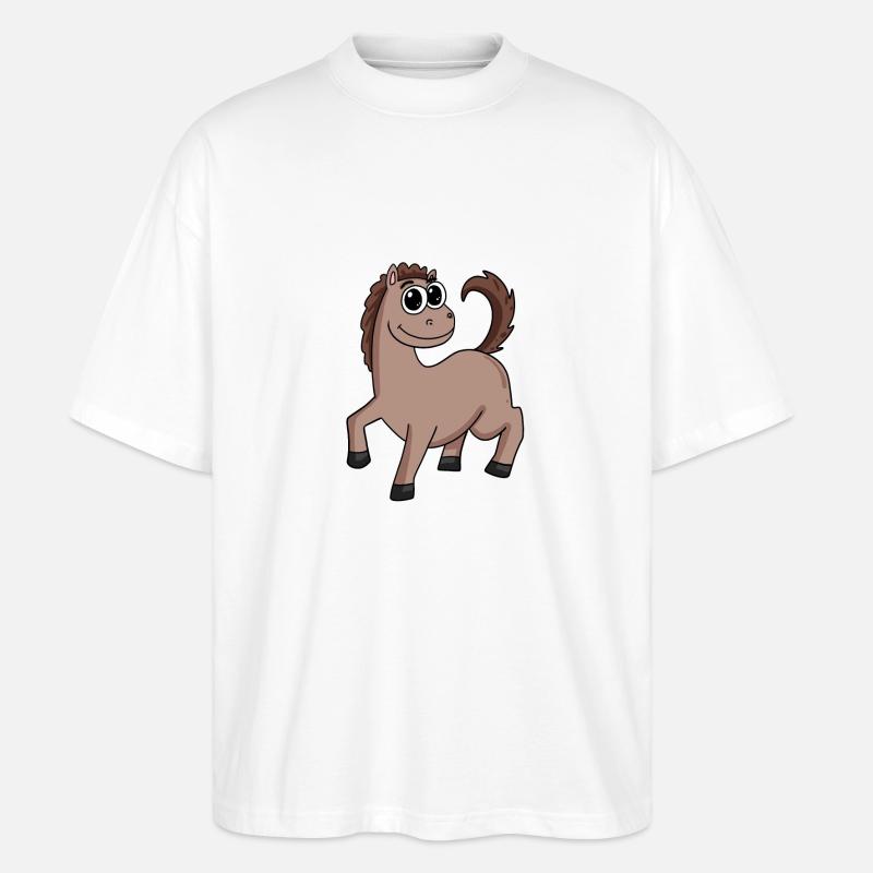 Pferd Pferdebesitzer - Stanley/Stella Oversized Unisex Bio T-Shirt Blaster 2.0 - Weiß