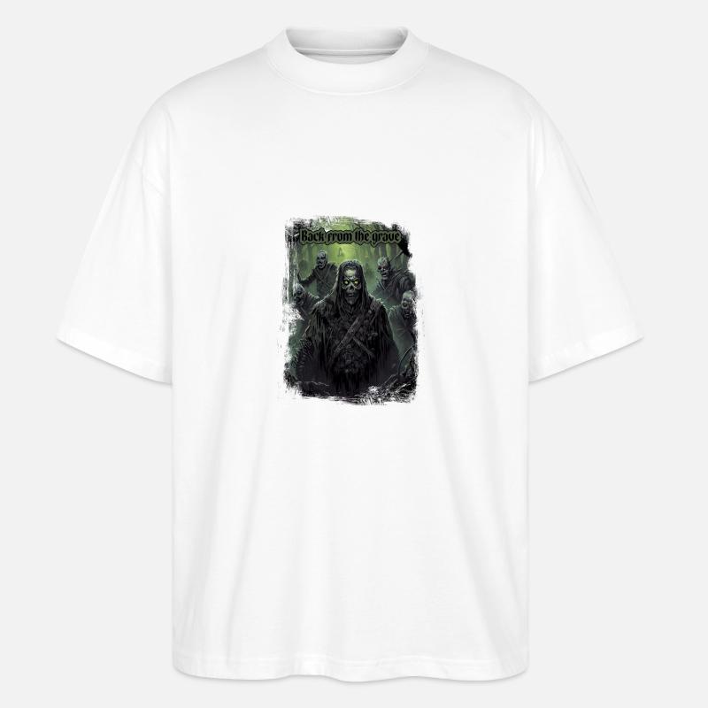 Back From The Grave - Stanley/Stella Oversized Unisex Bio T-Shirt Blaster 2.0 - Weiß