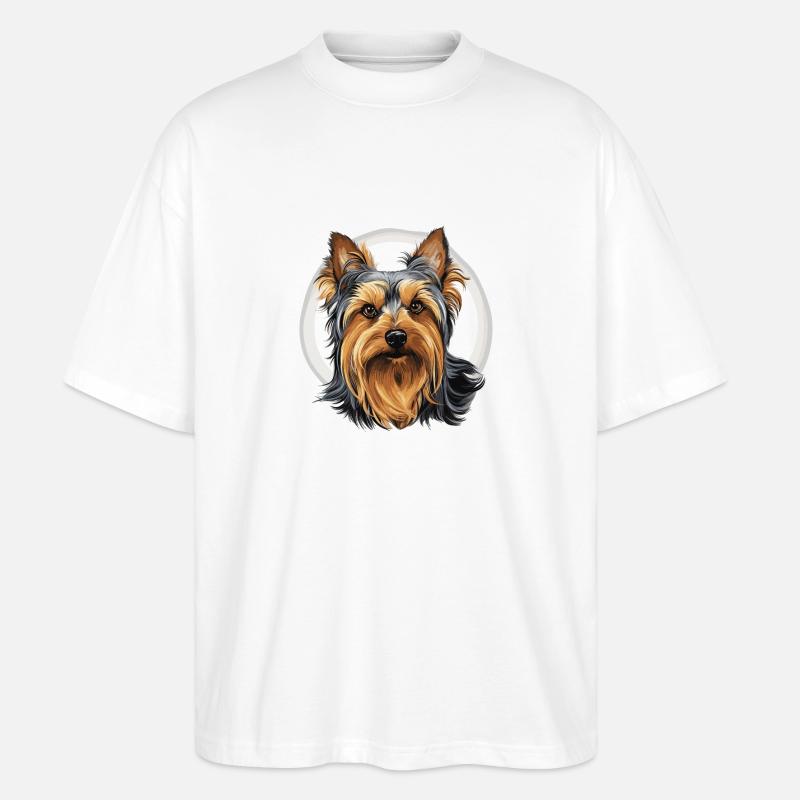 Australian Silky Terrier - Stanley/Stella Oversized Unisex Bio T-Shirt Blaster 2.0 - Weiß