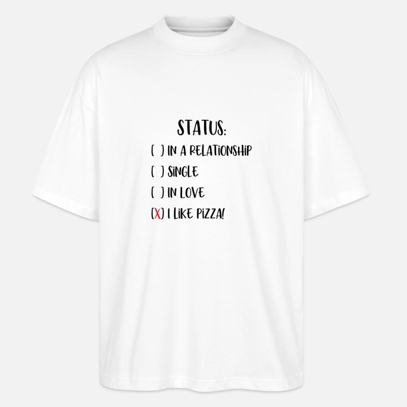 Pizza-Status - Stanley/Stella Oversized Unisex Bio T-Shirt Blaster 2.0 - Weiß