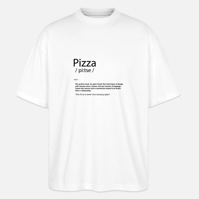 Pizza Definition - Stanley/Stella Oversized Unisex Bio T-Shirt Blaster 2.0 - Weiß