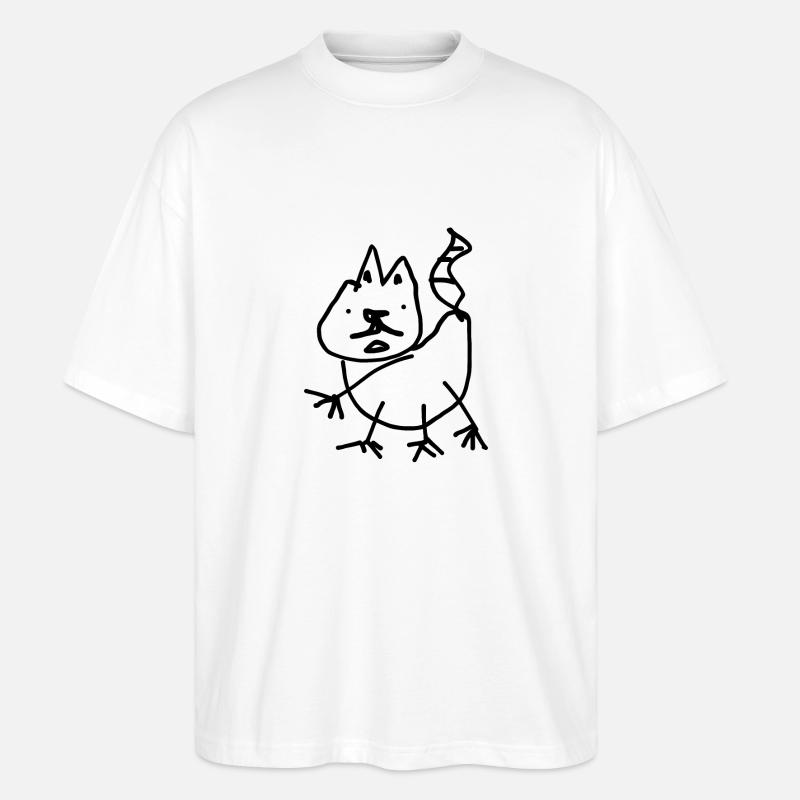 Chat - T-shirt bio Blaster 2.0 coupe oversize Stanley/Stella Unisexe - blanc