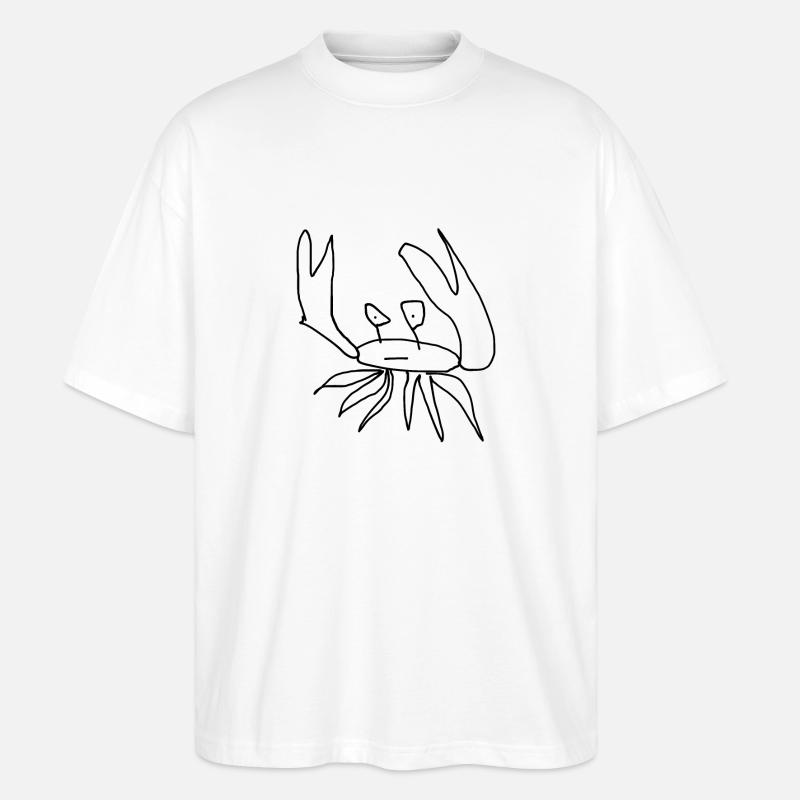 Krebstiere - Stanley/Stella Oversized Unisex Bio T-Shirt Blaster 2.0 - Weiß