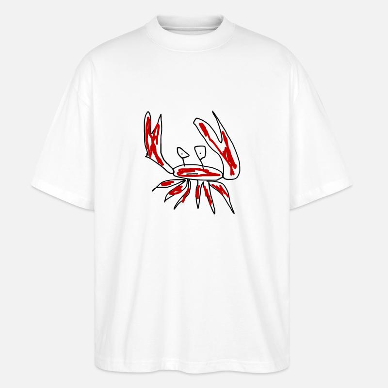 Krebse Krebstiere - Stanley/Stella Oversized Unisex Bio T-Shirt Blaster 2.0 - Weiß