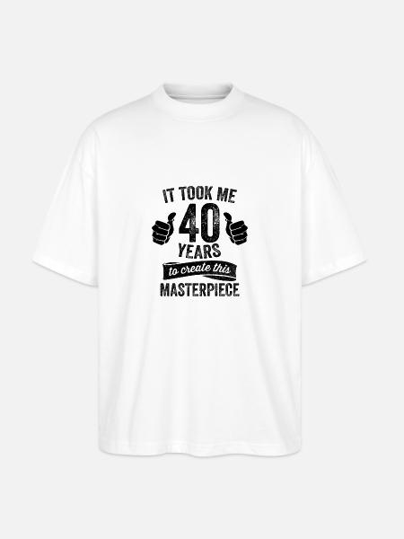 Sjov 40 år gammel vittighed 40-års fødselsdag gag humor - Stanley/Stella Oversize Unisex Øko T-shirt Blaster 2.0 - hvid