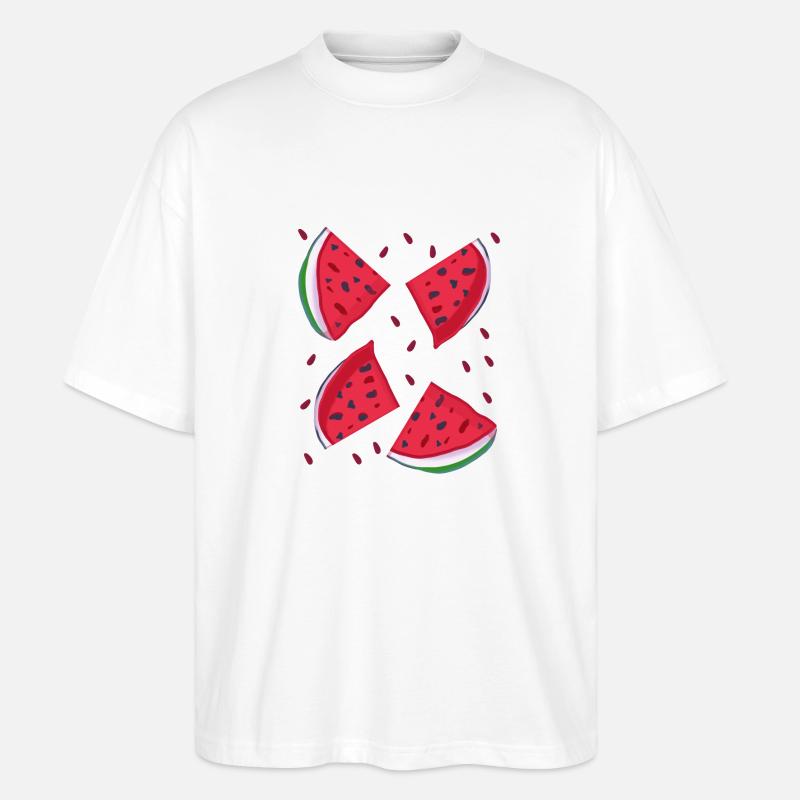 Quartier de la pastèque - T-shirt bio Blaster 2.0 coupe oversize Stanley/Stella Unisexe - blanc