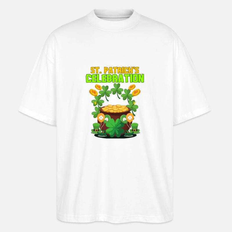 St. Patrick's Day - Stanley/Stella Oversized Unisex Bio T-Shirt Blaster 2.0 - Weiß