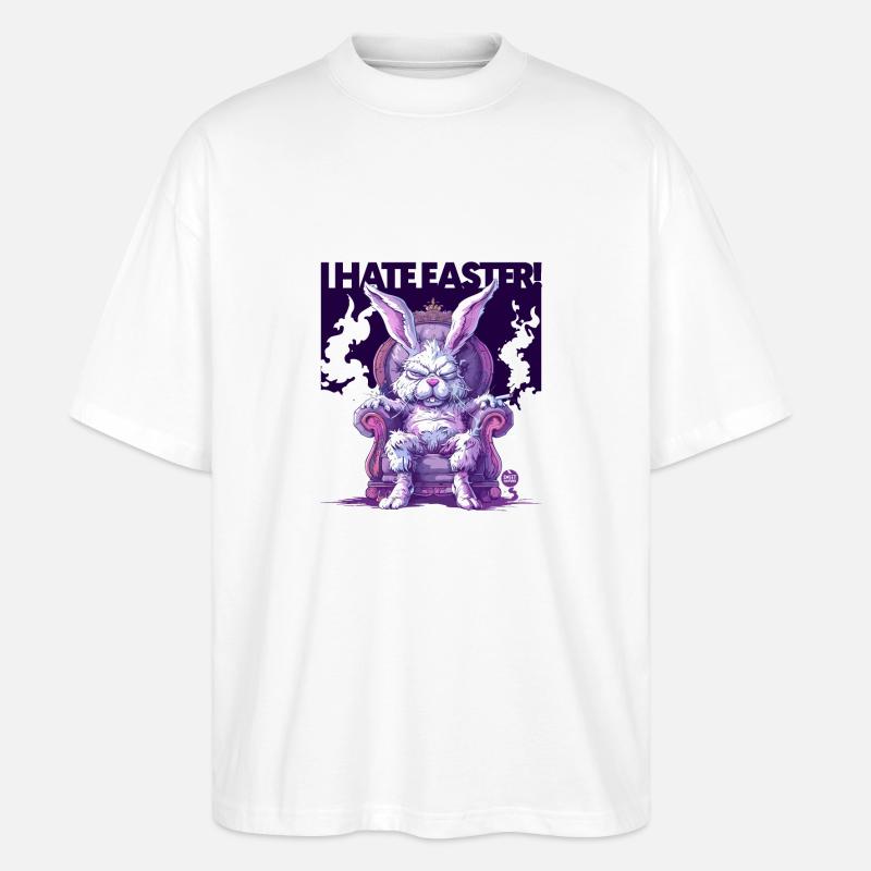 Je déteste Pâques 2 ! - T-shirt bio Blaster 2.0 coupe oversize Stanley/Stella Unisexe - blanc