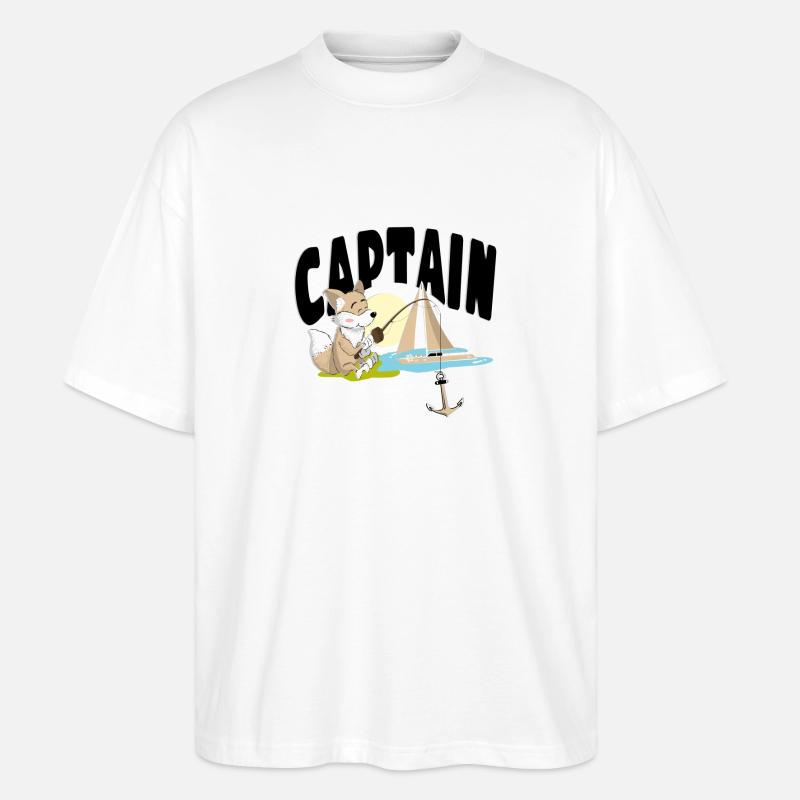 Lustiger Kapi - Stanley/Stella Oversized Unisex Bio T-Shirt Blaster 2.0 - Weiß