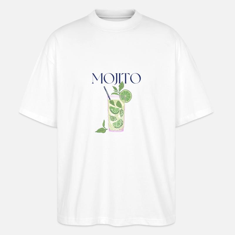 Mojito, boisson del'été - T-shirt bio Blaster 2.0 coupe oversize Stanley/Stella Unisexe - blanc