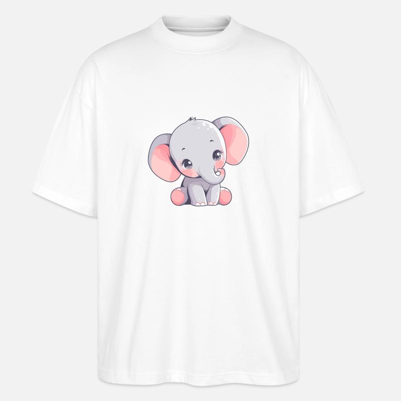 Elefanten Elefant - Stanley/Stella Oversized Unisex Bio T-Shirt Blaster 2.0 - Weiß