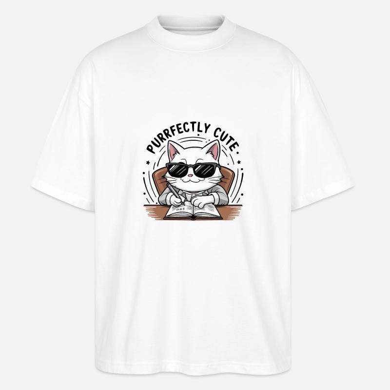 CHAT PARFAITEMENT MIGNON - T-shirt bio Blaster 2.0 coupe oversize Stanley/Stella Unisexe - blanc