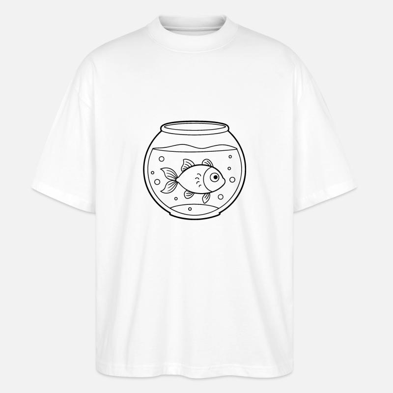 EIN AQUARIUM - Stanley/Stella Oversized Unisex Bio T-Shirt Blaster 2.0 - Weiß