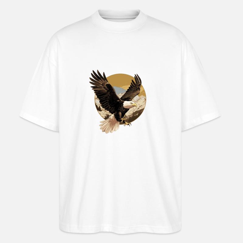 Pygargue à tête blanche Weißkopfseeadler - T-shirt bio Blaster 2.0 coupe oversize Stanley/Stella Unisexe - blanc