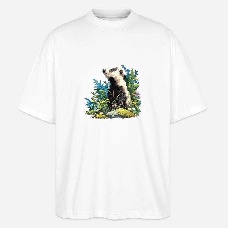 Blaireau Dachse Dachs - T-shirt bio Blaster 2.0 coupe oversize Stanley/Stella Unisexe - blanc