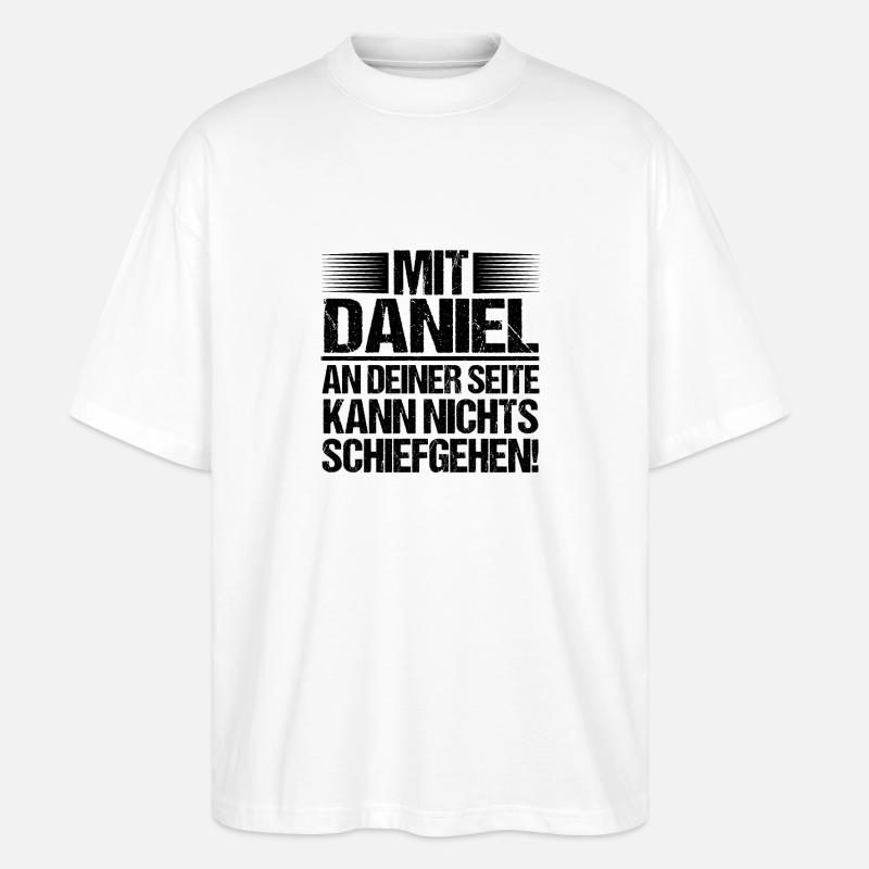 Vorname Daniel - Stanley/Stella Oversized Unisex Bio T-Shirt Blaster 2.0 - Weiß