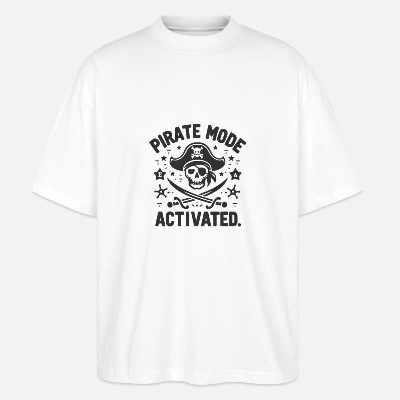 Mode pirate activé - T-shirt bio Blaster 2.0 coupe oversize Stanley/Stella Unisexe - blanc