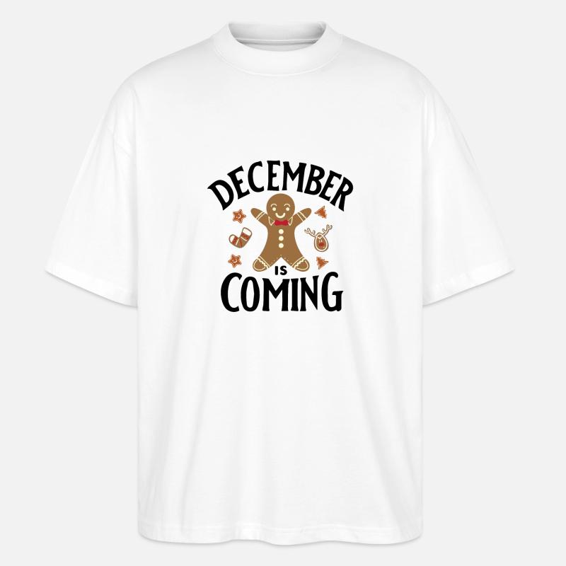 Der Dezember kommt - Stanley/Stella Oversized Unisex Bio T-Shirt Blaster 2.0 - Weiß