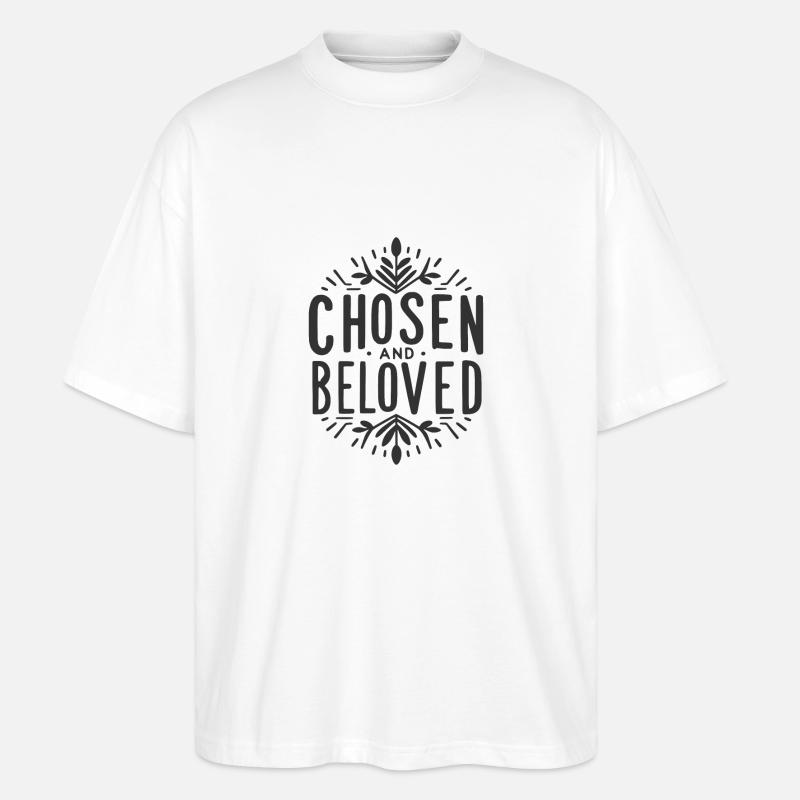Auserwählt und geliebt - Stanley/Stella Oversized Unisex Bio T-Shirt Blaster 2.0 - Weiß