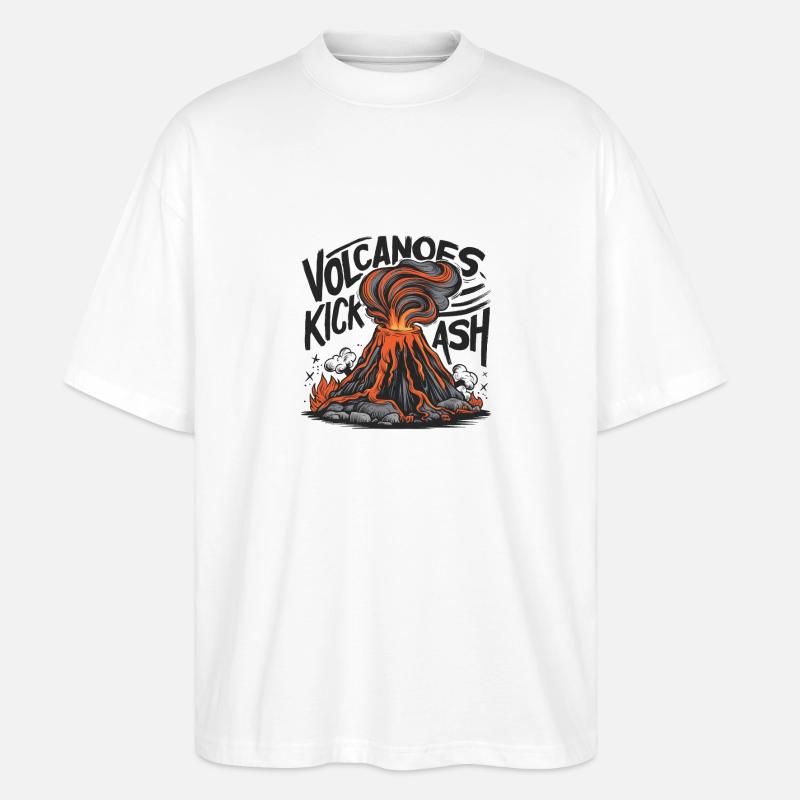 Vulkan – Asche, Lava und Feuer - Stanley/Stella Oversized Unisex Bio T-Shirt Blaster 2.0 - Weiß