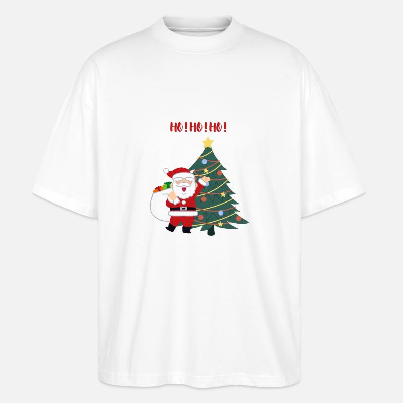 HO HO HO Weihnachten - Stanley/Stella Oversized Unisex Bio T-Shirt Blaster 2.0 - Weiß