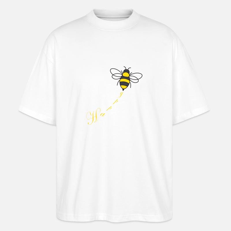Biene Bee - Stanley/Stella Oversized Unisex Bio T-Shirt Blaster 2.0 - Weiß