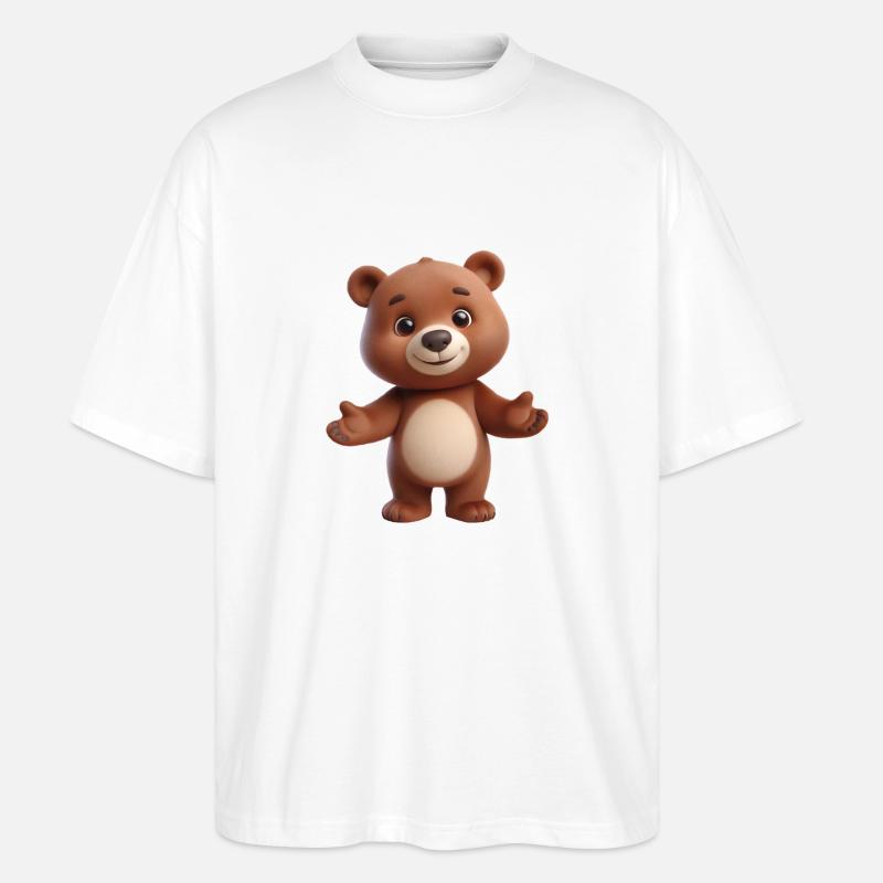 Bear 2 - Stanley/Stella Oversized Unisex Organic T-shirt Blaster 2.0 - white
