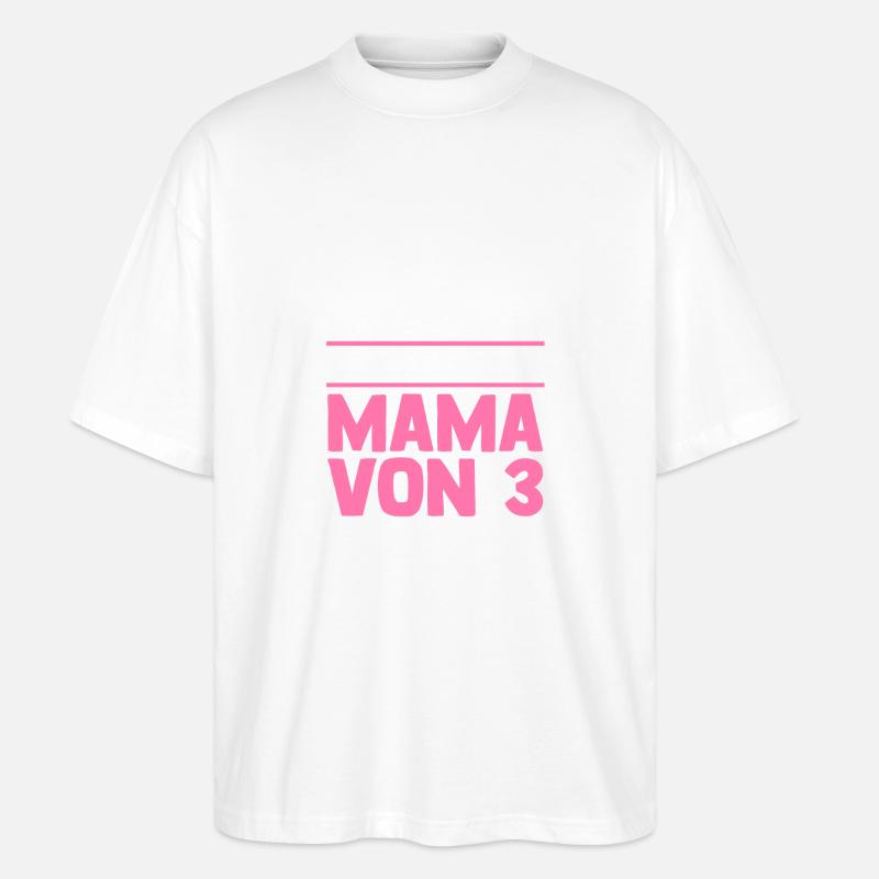 Maman de 3 enfants - T-shirt bio Blaster 2.0 coupe oversize Stanley/Stella Unisexe - blanc