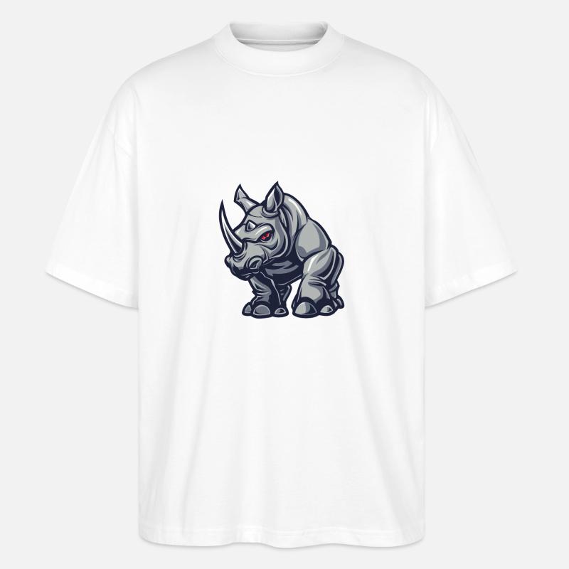 Nashorn Comic - Stanley/Stella Oversized Unisex Bio T-Shirt Blaster 2.0 - Weiß