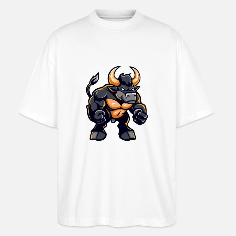 Stier Comic - Stanley/Stella Oversized Unisex Bio T-Shirt Blaster 2.0 - Weiß