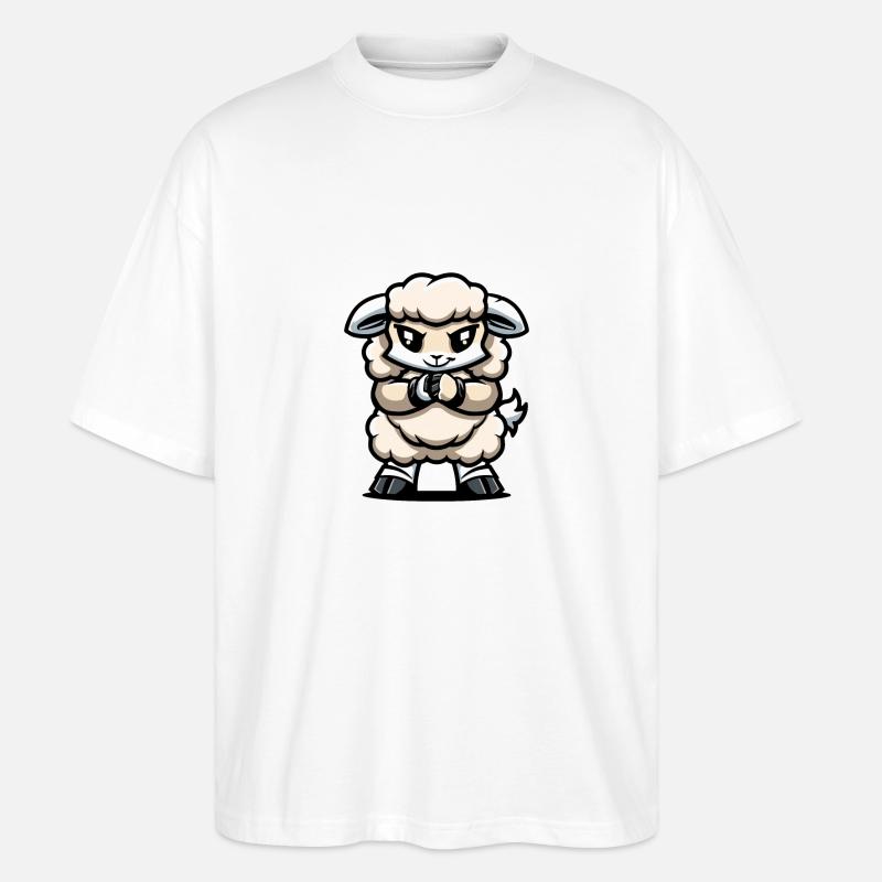 Bande dessinée de mouton - T-shirt bio Blaster 2.0 coupe oversize Stanley/Stella Unisexe - blanc